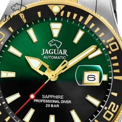 Jaguar Herrenuhr Edelstahl silber gold Jaguar Pro Diver Armbanduhr UJ887/4