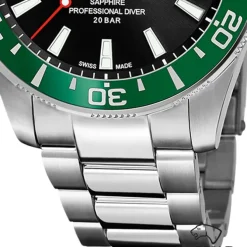 Jaguar Herrenuhr Edelstahl silber Jaguar Pro Diver Armbanduhr UJ860/H