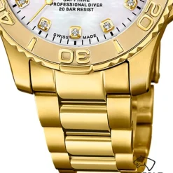 Jaguar Herrenuhr Edelstahl gold Jaguar Pro Diver Armbanduhr UJ971/5