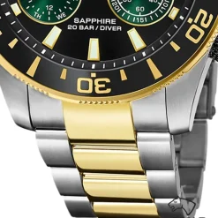 Jaguar Herrenuhr Edelstahl silber gold Jaguar Connected Armbanduhr UJ889/5