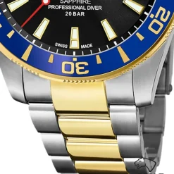 Jaguar Herrenuhr Edelstahl silber gold Jaguar Pro Diver Armbanduhr UJ887/3