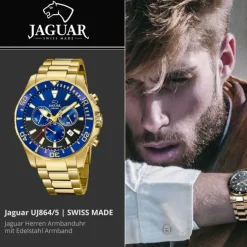 Jaguar Herrenuhr Edelstahl gold Jaguar Executive Armbanduhr UJ864/5