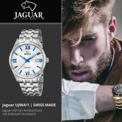Jaguar Herrenuhr Edelstahl silber Jaguar Acamar Armbanduhr UJ964/1
