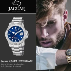 Jaguar Herrenuhr Edelstahl silber Jaguar Pro Diver Armbanduhr UJ969/2