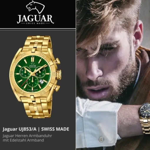 Jaguar Herrenuhr Edelstahl gold Jaguar Executive Armbanduhr UJ853/A
