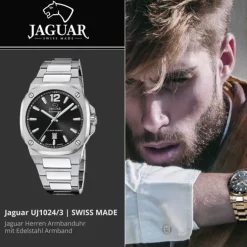 Jaguar Herrenuhr Edelstahl silber Jaguar RC. Armabnduhr UJ1024/3