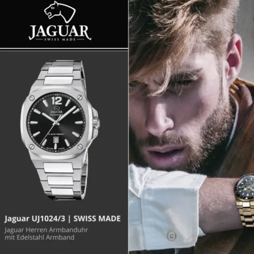 Jaguar Herrenuhr Edelstahl silber Jaguar RC. Armabnduhr UJ1024/3