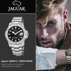 Jaguar Herrenuhr Edelstahl silber Jaguar Pro Diver Armbanduhr UJ969/4