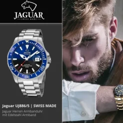 Jaguar Herrenuhr Edelstahl silber Jaguar Pro Diver Armbanduhr UJ886/5