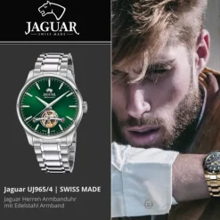 Jaguar Herrenuhr Edelstahl silber Jaguar Balancier Armbanduhr UJ965/4