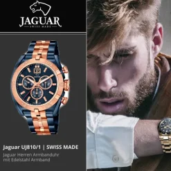 Jaguar Herrenuhr Edelstahl blau rose J810/1 Saphir Special Edition UJ810/1