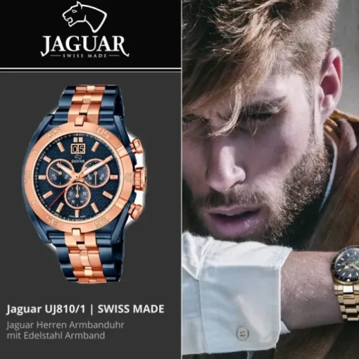 Jaguar Herrenuhr Edelstahl blau rose J810/1 Saphir Special Edition UJ810/1