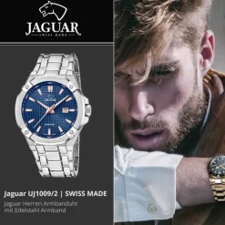 Jaguar Herrenuhr Edelstahl silber Jaguar Diplomatic Armbanduhr UJ1009/2