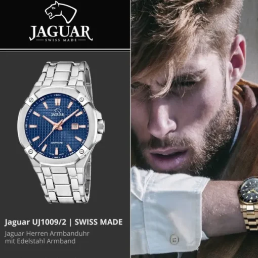 Jaguar Herrenuhr Edelstahl silber Jaguar Diplomatic Armbanduhr UJ1009/2