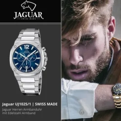 Jaguar Herrenuhr Edelstahl silber Jaguar RC. Armbanduhr UJ1025/1