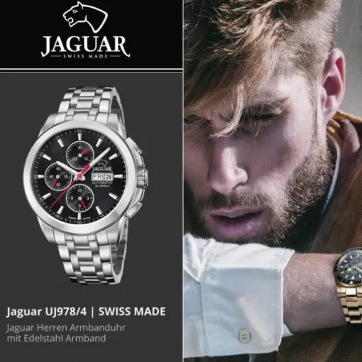 Jaguar Herrenuhr Edelstahl silber Jaguar Le Chronographe Armbanduhr UJ978/4