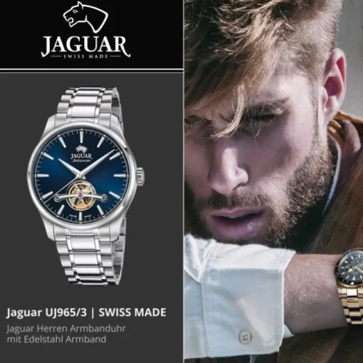 Jaguar Herrenuhr Edelstahl silber Jaguar Balancier Armbanduhr UJ965/3