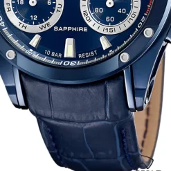 Jaguar Herrenuhr Leder blau Jaguar Connected Armbanduhr UJ961/1