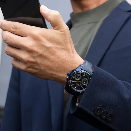 Jaguar Herrenuhr Leder blau Jaguar Connected Armbanduhr UJ961/1