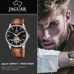 Jaguar Herrenuhr Leder braun Jaguar Balancier Armbanduhr UJ966/5