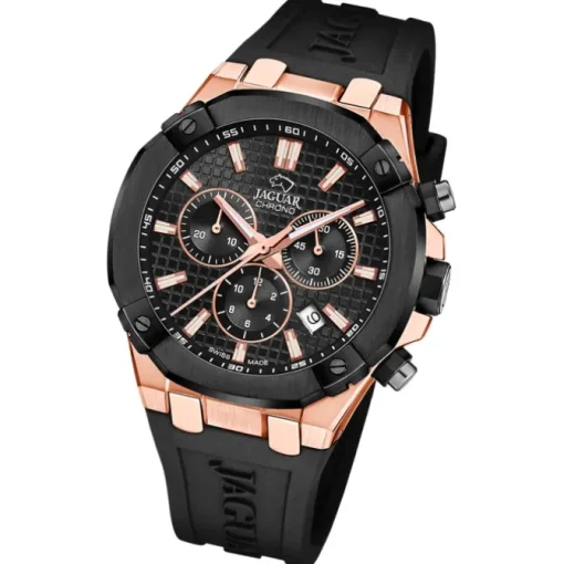 Jaguar Herrenuhr Silikon schwarz Jaguar Diplomatic Armbanduhr UJ1015/1