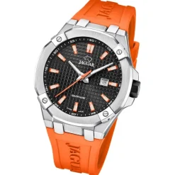 Jaguar Herrenuhr Silikon orange Jaguar Diplomatic Armbanduhr UJ1010/1