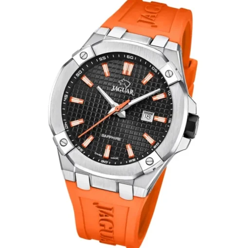 Jaguar Herrenuhr Silikon orange Jaguar Diplomatic Armbanduhr UJ1010/1