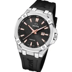 Jaguar Herrenuhr Silikon schwarz Jaguar Diplomatic Armbanduhr UJ1010/4