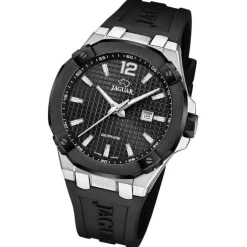 Jaguar Herrenuhr Silikon schwarz Jaguar Diplomatic Armbanduhr UJ1019/2
