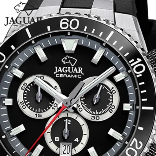 Jaguar Herrenuhr Silikon schwarz Jaguar Ceramic Armbanduhr UJ1021/3