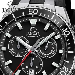 Jaguar Herrenuhr Silikon schwarz Jaguar Ceramic Armbanduhr UJ1021/5