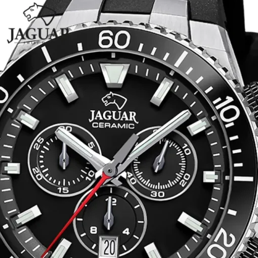 Jaguar Herrenuhr Silikon schwarz Jaguar Ceramic Armbanduhr UJ1021/5