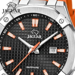 Jaguar Herrenuhr Silikon orange Jaguar Diplomatic Armbanduhr UJ1010/1