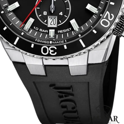 Jaguar Herrenuhr Silikon schwarz Jaguar Ceramic Armbanduhr UJ1021/5