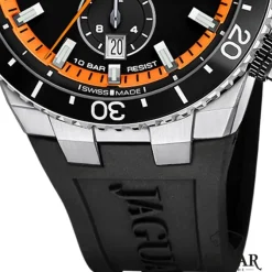 Jaguar Herrenuhr Silikon schwarz Jaguar Ceramic Armbanduhr UJ1021/4