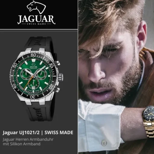 Jaguar Herrenuhr Silikon schwarz Jaguar Ceramic Armbanduhr UJ1021/2
