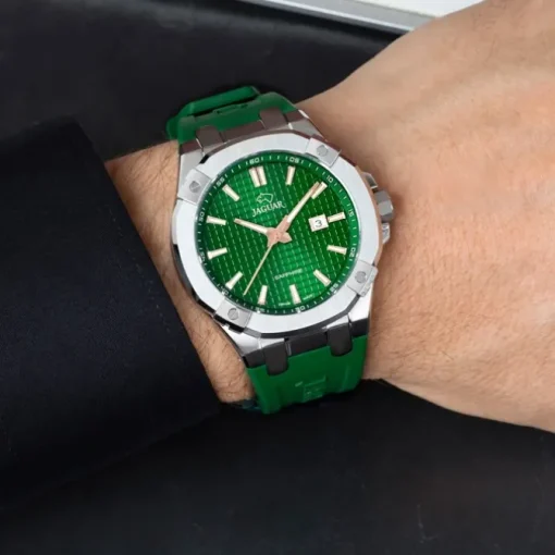 Jaguar Herrenuhr Silikon grün Jaguar Diplomatic Armbanduhr UJ1010/3