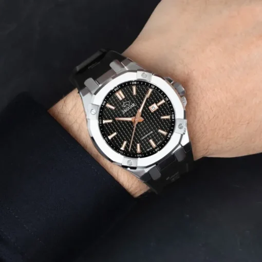Jaguar Herrenuhr Silikon schwarz Jaguar Diplomatic Armbanduhr UJ1010/4