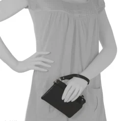 Jennifer Jones , Wristlet Leder rot Croco RFID Portemonnaie OTJ505R