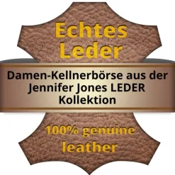 Jennifer Jones Leder rot Portemonnaie Croco Damen Brieftasche OPJ712R