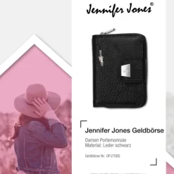 Jennifer Jones Leder schwarz Portemonnaie RFID OPJ708S