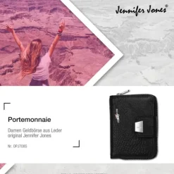 Jennifer Jones Leder schwarz Portemonnaie RFID OPJ708S