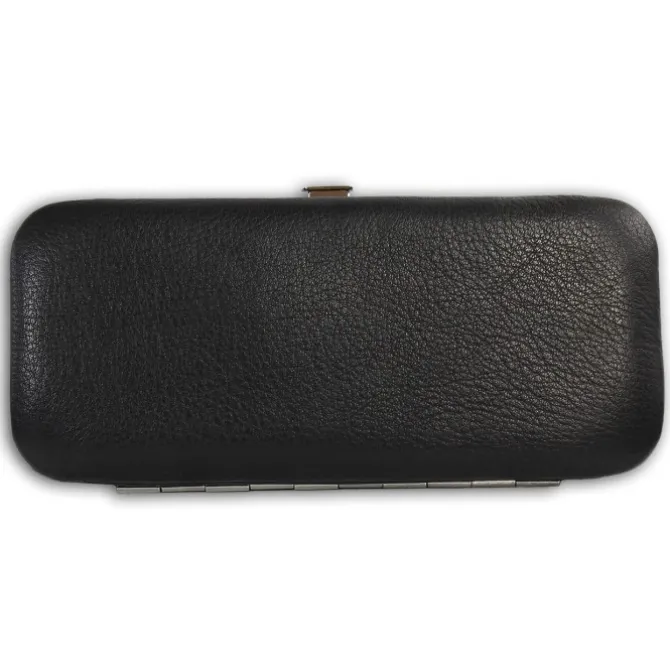 Jennifer Jones Maniküreset Leder schwarz Reise-Etui Nagelset Pediküre OTJ703S