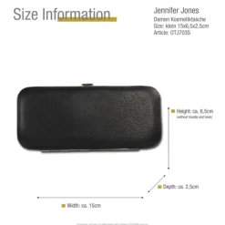Jennifer Jones Maniküreset Leder schwarz Reise-Etui Nagelset Pediküre OTJ703S