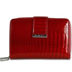 Jennifer Jones Portemonnaie RFID Schutz Croco Echt-Leder rot OPJ711R