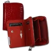 Jennifer Jones rot Leder Portemonnaie Croco RFID Schutz Mini OPJ109R
