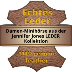 Jennifer Jones rot Leder Portemonnaie Croco RFID Schutz Mini OPJ109R