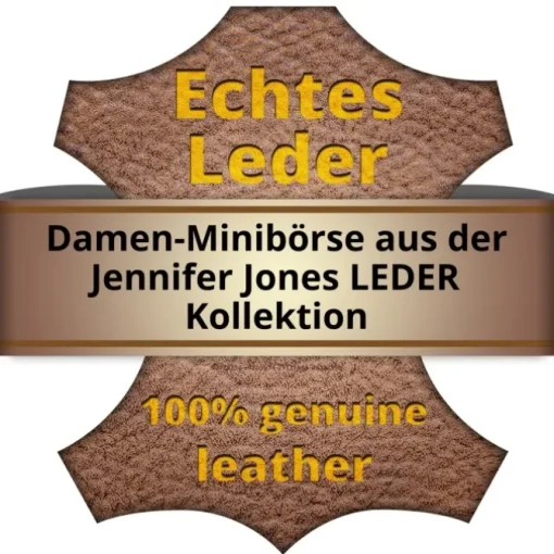 Jennifer Jones rot Leder Portemonnaie Croco RFID Schutz Mini OPJ109R