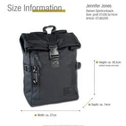 Jennifer Jones Rucksack Polyester schwarz unisex - OTJ6520S