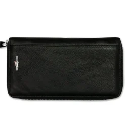 Jennifer Jones Wristlet Echtleder schwarz Damen Portemonnaie OTJ504S